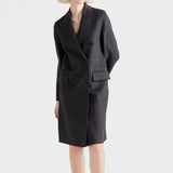 Double-breasted double cashwool coat