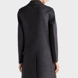 Double-breasted double cashwool coat
