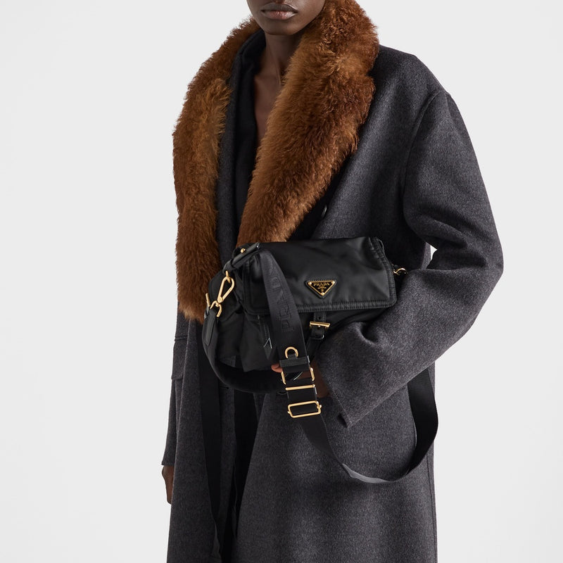 Double-breasted double cashwool coat