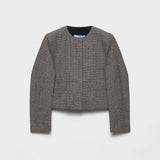 Single-breasted Princes of Wales mouliné jacket