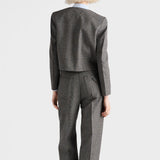 Single-breasted Princes of Wales mouliné jacket