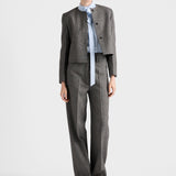 Single-breasted Princes of Wales mouliné jacket