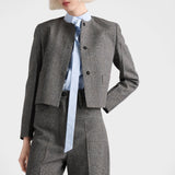 Single-breasted Princes of Wales mouliné jacket