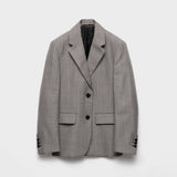 Single-breasted checked grisaille jacket