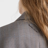 Single-breasted checked grisaille jacket