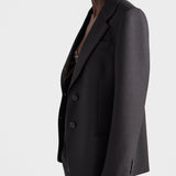 Single-breasted gabardine jacket