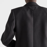 Single-breasted gabardine jacket