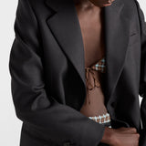 Single-breasted gabardine jacket