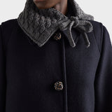 Single-breasted double loden coat