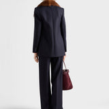 Single-breasted chevron jacket