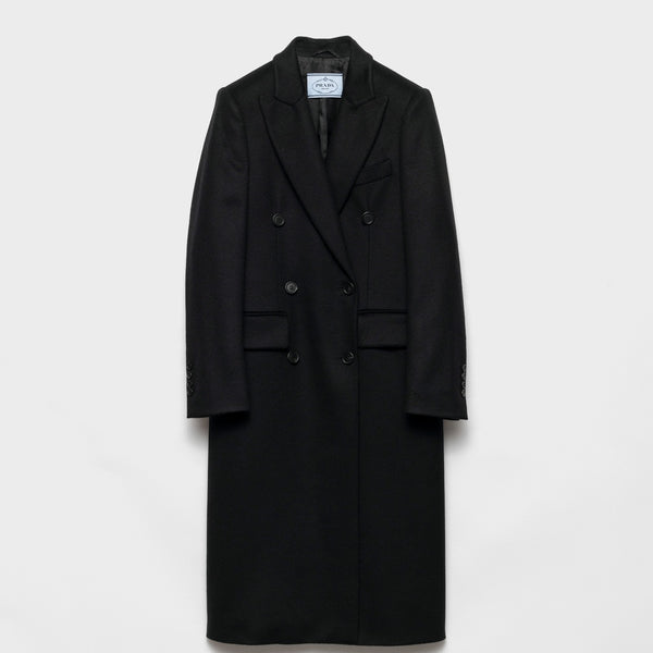 Double-breasted cashmere coat