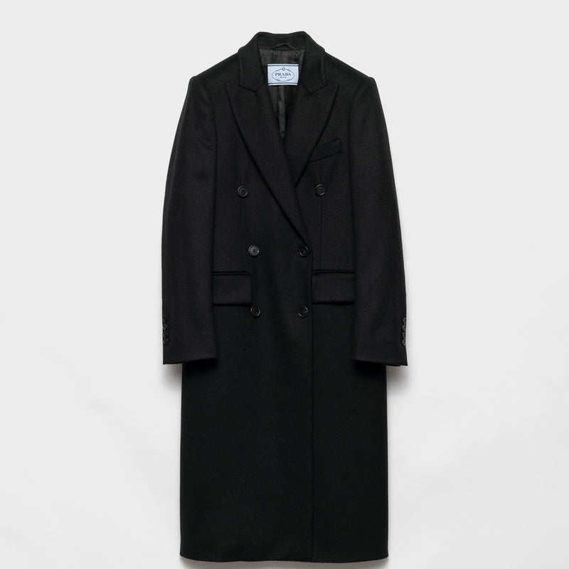 Double-breasted cashmere coat