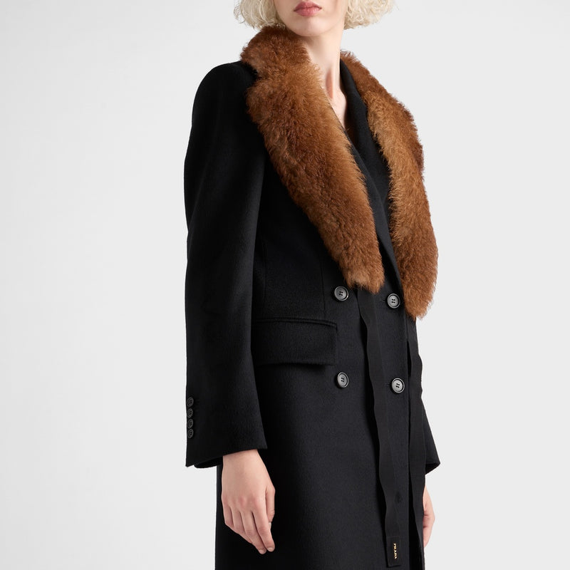 Double-breasted cashmere coat