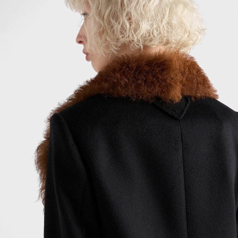 Double-breasted cashmere coat