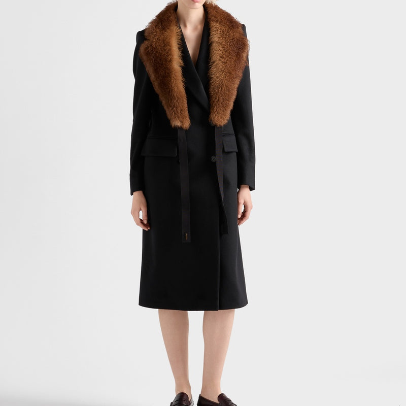 Double-breasted cashmere coat