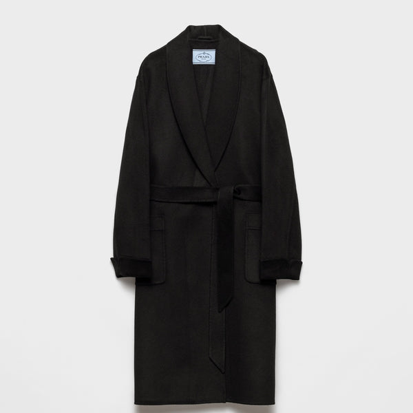 Single-breasted double cashwool coat