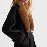 Single-breasted double cashwool coat