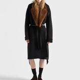 Single-breasted double cashwool coat