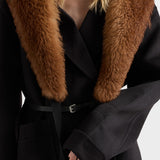 Single-breasted double cashwool coat