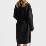 Single-breasted double cashwool coat