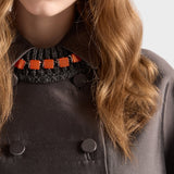 Double-breasted wool and silk coat