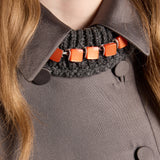 Double-breasted wool and silk coat