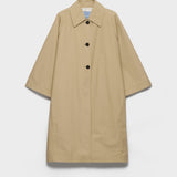 Single-breasted cotton canvas coat
