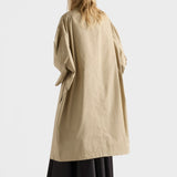 Single-breasted cotton canvas coat