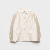 Single-breasted silk and wool jacket