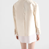 Single-breasted silk and wool jacket