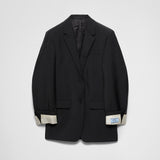 Single-breasted kid mohair jacket