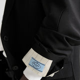 Single-breasted kid mohair jacket