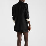 Single-breasted kid mohair jacket