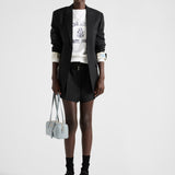 Single-breasted kid mohair jacket