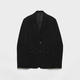 Single-breasted jacket in superfine wool