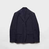 Single-breasted stretch poplin jacket