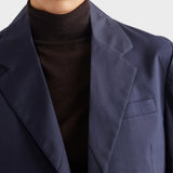 Single-breasted stretch poplin jacket
