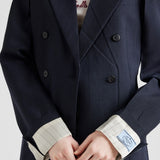 Double-breasted kid mohair jacket