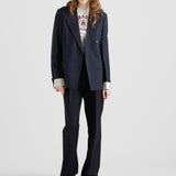 Double-breasted kid mohair jacket