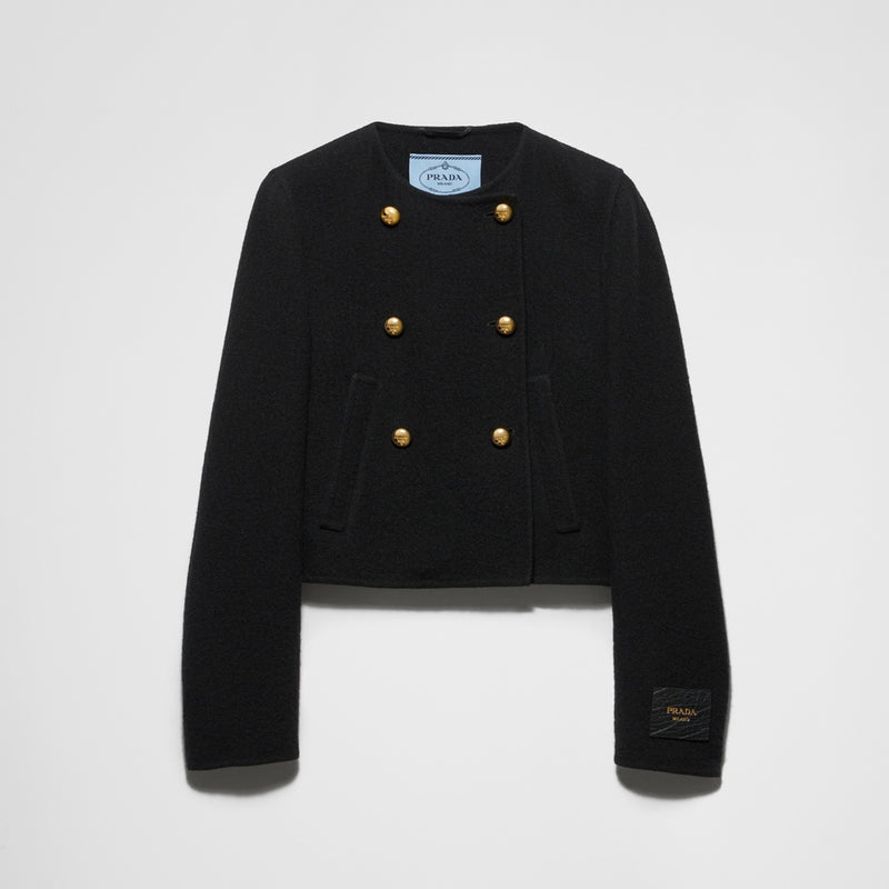 Double-breasted twill jacket