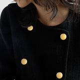 Double-breasted twill jacket