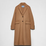 Single-breasted cashgora coat