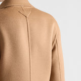 Single-breasted cashgora coat