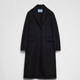Single-breasted cashgora coat