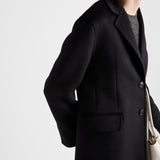 Single-breasted cashgora coat