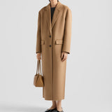 Long cashgora coat