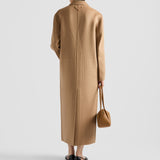 Long cashgora coat
