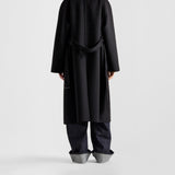 Single-breasted cashgora coat