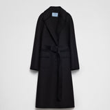 Single-breasted cashgora coat