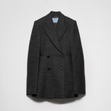 Double-breasted vintage-look rush stitch jacket